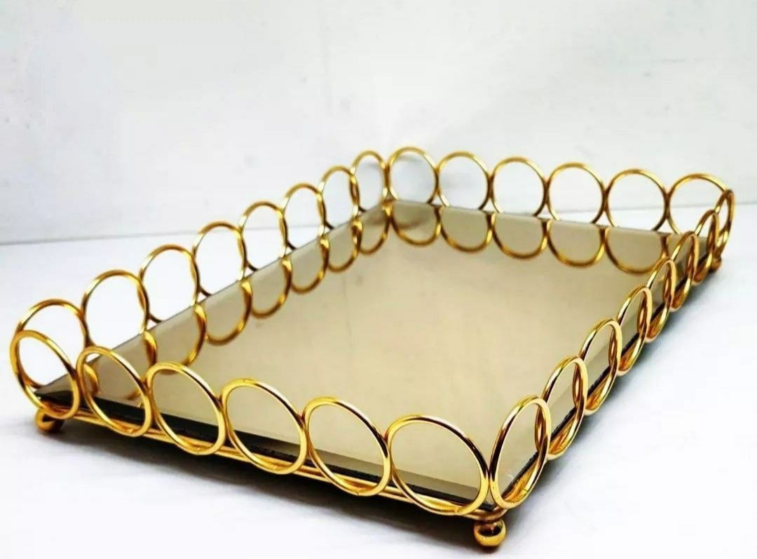 سینی کف آینه ای مستطیل طرح المپیک